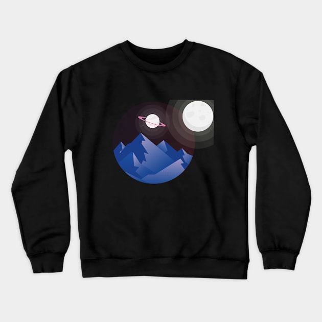 solar hilltop casual art Crewneck Sweatshirt by ninjabunny1